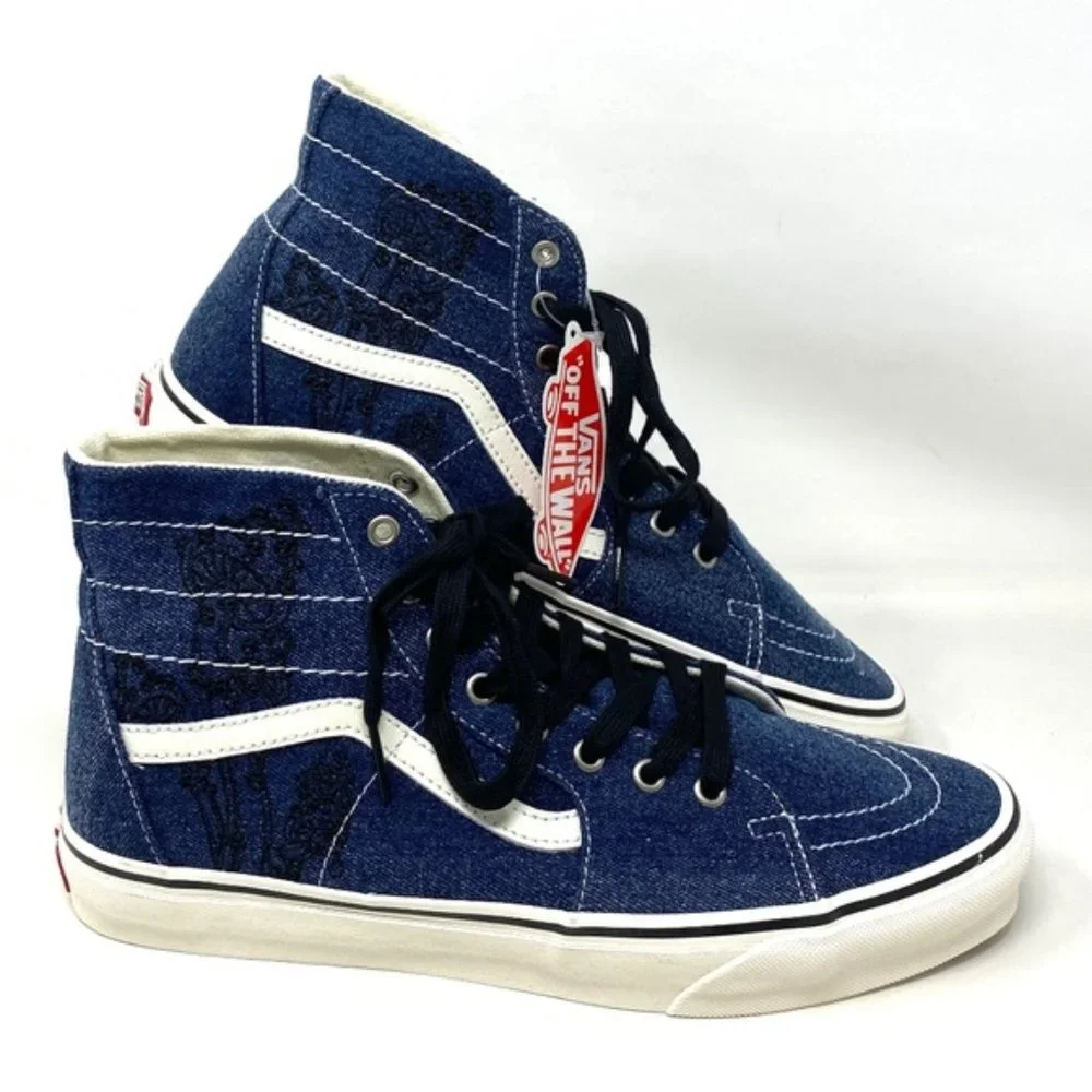 VANS Sk8-Hi Tapered High Top Denim Navy Canvas Men’s Sneakers Skate VN0A5KRUNAV - Picture 1 of 9